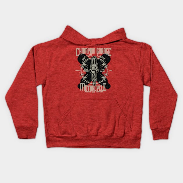 Spark Plug Kids Hoodie by PaunLiviu